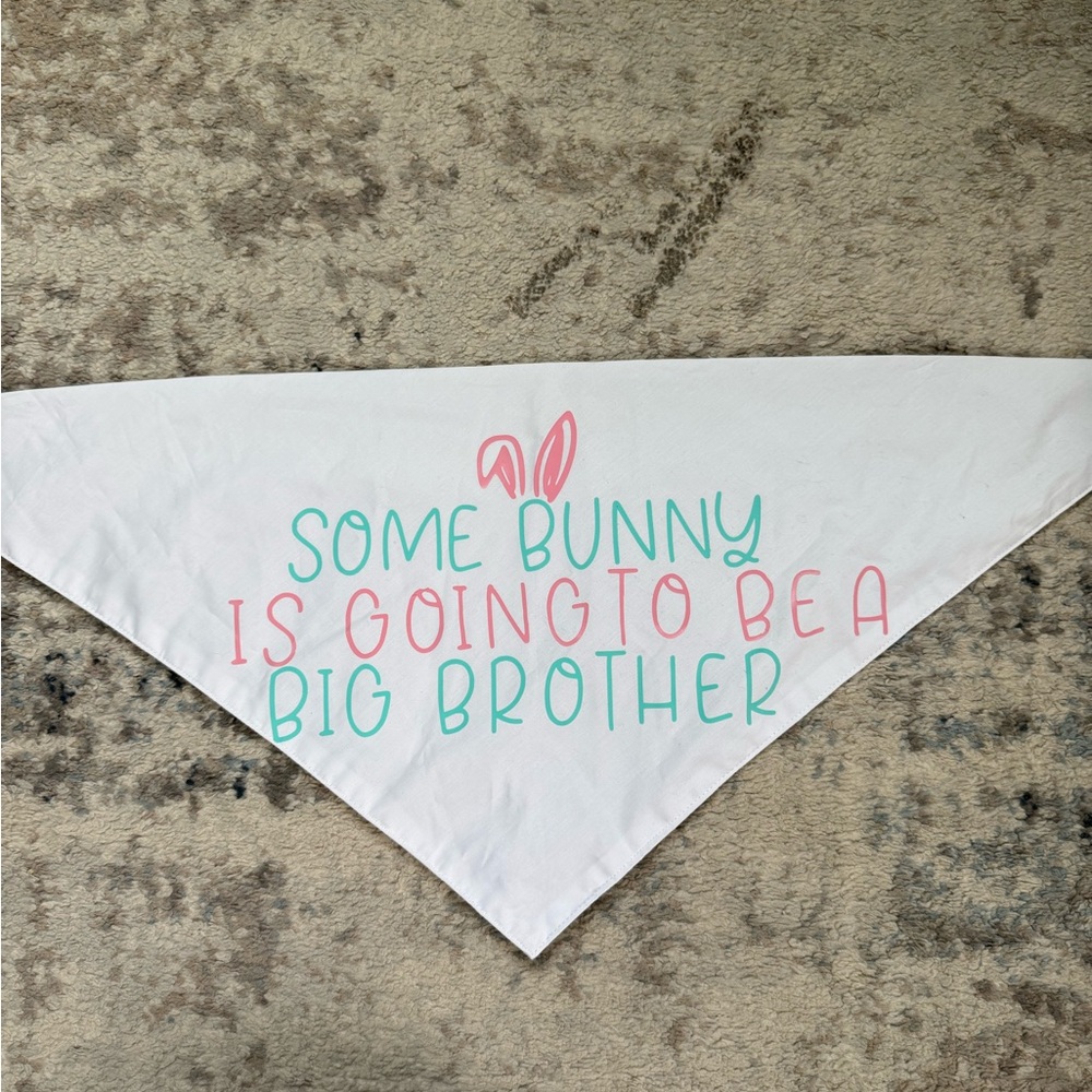 Pregnancy announcement dog bandana for big brother